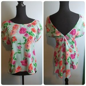 Floral Sheer Woven Top